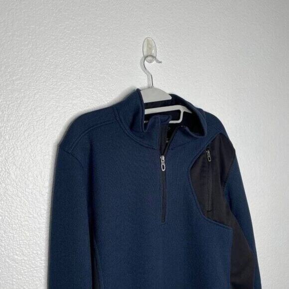 Spyder Mens Jacket Size M Blue Black Long Sleeve Full Zip Warm Color Block - Picture 12 of 16